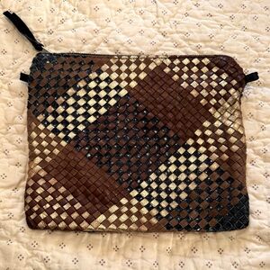 Claramonte Woven Leather Pouch